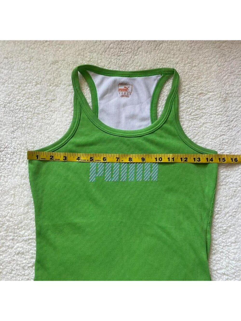 2000s Puma green tank top - Picture 4 of 8